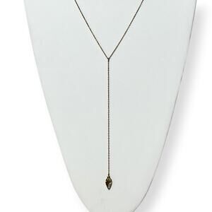 Arrowhead Pendant Y Necklace Delicate Gold Tone Chain Minimalist Classic Chic